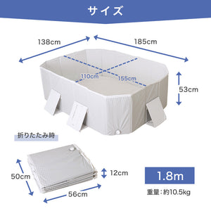 RIORES 折りたたみプール 空気入れ不要 簡単設置 S/M/L