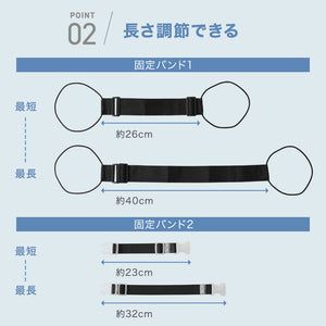 RIORES キャリーケースバッグ固定バンド 2点セット バッグバンド トラベルグッズ
