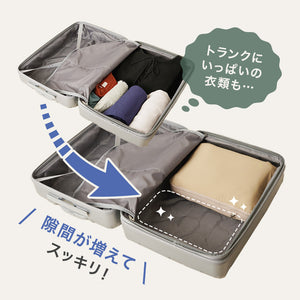 RIORES 圧縮トラベルポーチ 圧縮バッグ トラベルポーチ トラベルグッズ S/M/L 3点セット 5色