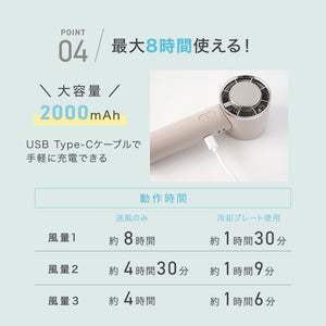 RIORES 冷却プレート付きハンディファン (0440-colfan)