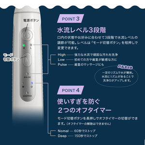 口腔洗浄器 デンタルスプラッシュ コードレス ポンプ型 SH-0149