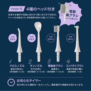 口腔洗浄器 デンタルスプラッシュ コードレス ポンプ型 SH-0149