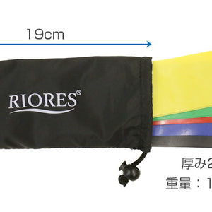 エクササイズバンド 強度別5本セット RIORES