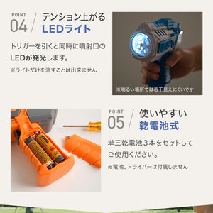 RIORES  シャボン玉 電動バブルガン 2個セット 電池式